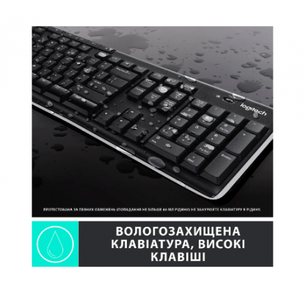 Клавиатура   мышка Logitech Wireless MK270 Combo Black фото №4