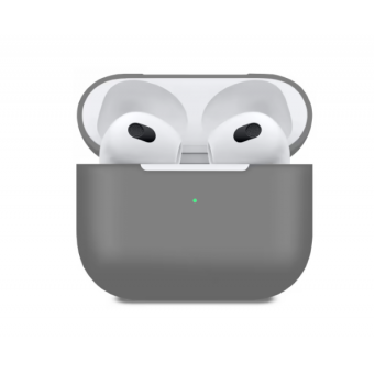 Изображение Чехол для навушників MakeFuture Apple AirPods 3 Silicone Gray (MCL-AA3GR)