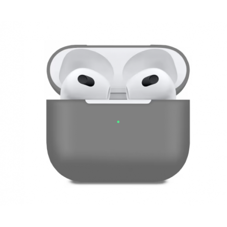 Чехол для навушників MakeFuture Apple AirPods 3 Silicone Gray (MCL-AA3GR)