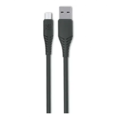 MAKE USB to MicroUSB 2.4A 1м PVC Black (MCB-MP1BK)