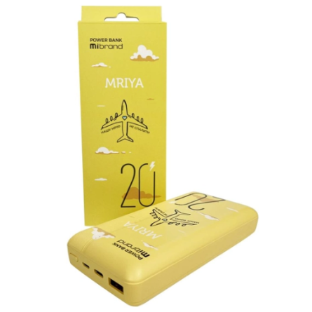 Мобильная батарея Mibrand Mriya 20000mAh 20W Yellow фото №5