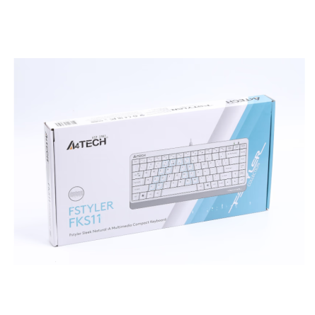 Клавіатура A4Tech FKS11 USB White фото №5