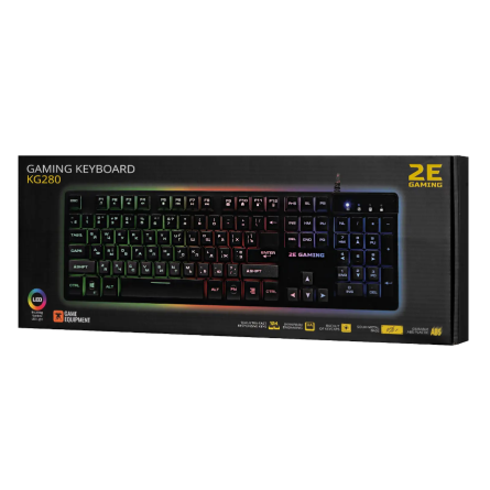 Клавіатура 2E GAMING KG280 LED USB Black UKR фото №6