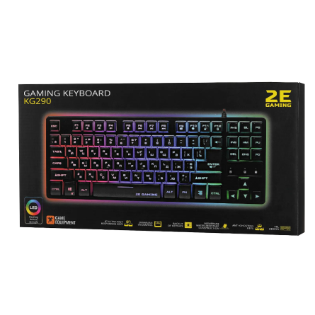Клавіатура 2E GAMING KG290 87 keys LED USB Black UKR фото №8