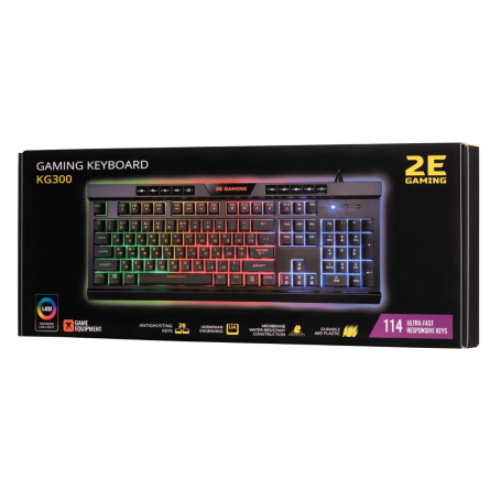 Клавиатура 2E GAMING KG300 LED USB Black UKR фото №8