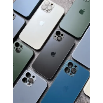 Изображение Чехол для телефона AG Glass Matt Frame Color Logo for Apple iPhone 11 Graphite Black