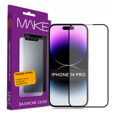 Защитное стекло MAKE Apple iPhone 14 Pro (MGF-AI14P)