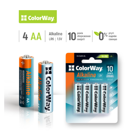 Батарейки Colorway CW-BALR06-4BL фото №2