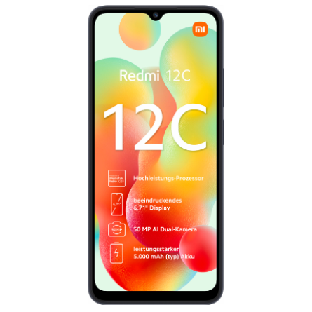Смартфон Xiaomi Redmi 12C 6/128GB Graphite Gray (no NFC) (Global Version) фото №2