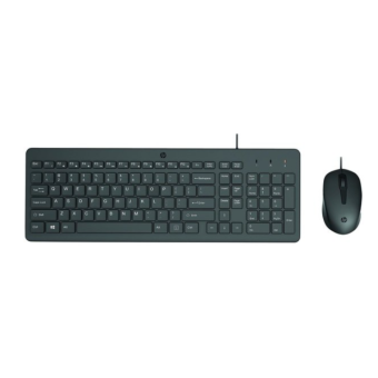 Изображение Комплект клавіатура і комп'ютерна миша HP 150 USB EN black