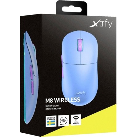 Комп'ютерна миша Xtrfy M8, WL/USB-A, RGB (M8W-RGB-PURPLE) фото №8