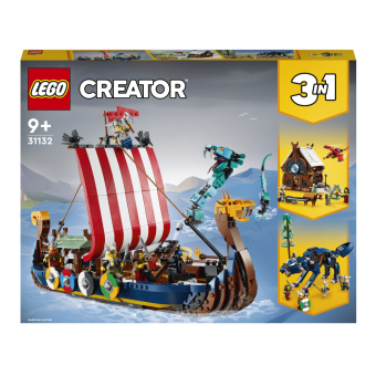 Зображення Конструктор Lego Creator Корабель вікінгів і Мідгардський змій