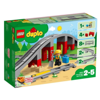 Зображення Конструктор Lego DUPLO Залізничний міст і рейки
