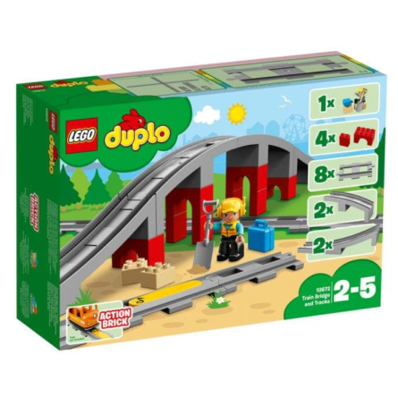 Конструктор Lego DUPLO Залізничний міст і рейки