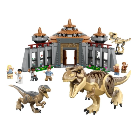 Конструктор Lego Jurassic Park Центр відвідувачів: Атака тиранозавра й раптора фото №2