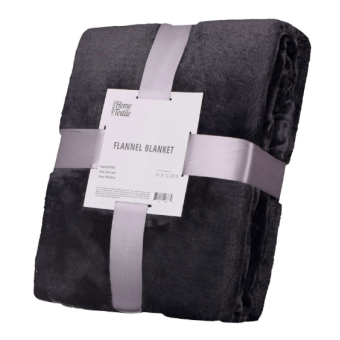 Зображення Плед Ardesto Flannel темно-сірий, 160х200 см (ART0210SB)