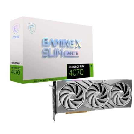 Відеокарта MSI GeForce RTX 4070 12GB GDDR6X GAMING SLIM WHITE фото №2