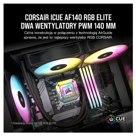 Система охолодження CORSAIR AF140 RGB Elite (CO-9050155-WW) фото №3