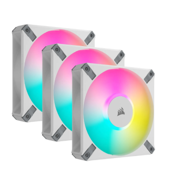 Изображение Система охлаждения CORSAIR AF120 RGB Elite White Triple Pack (CO-9050158-WW)