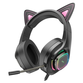 Изображение Наушники Hoco W107 Cute cat luminous cat ear gaming headphones Elf Cat