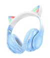 Навушники Hoco W42 Cat ears BT headphones Crystal Blue