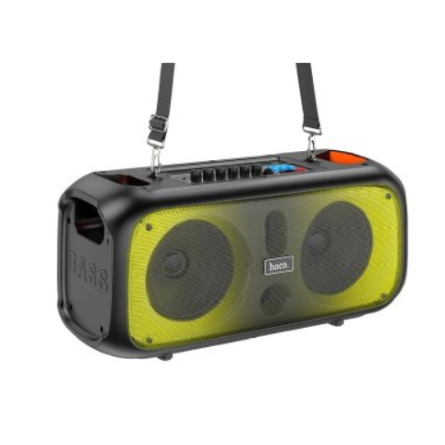 Акустическая система Hoco BS54 Party wireless dual mic outdoor BT speaker Black фото №3