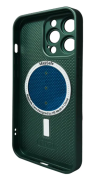 Чехол для телефона AG Glass Matt Frame Color MagSafe Logo for Apple iPhone 13 Cangling Green фото №2