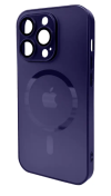 Чехол для телефона AG Glass Matt Frame Color MagSafe Logo for Apple iPhone 14 Deep Purple