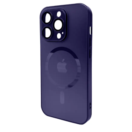 Чехол для телефона AG Glass Matt Frame Color MagSafe Logo for Apple iPhone 14 Deep Purple