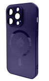 Чохол для телефона AG Glass Matt Frame Color MagSafe Logo for Apple iPhone 14 Pro Deep Purple