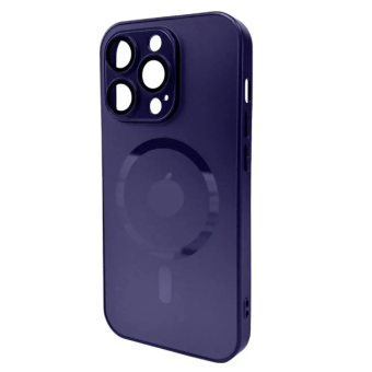 Изображение Чехол для телефона AG Glass Matt Frame Color MagSafe Logo for Apple iPhone 14 Pro Deep Purple