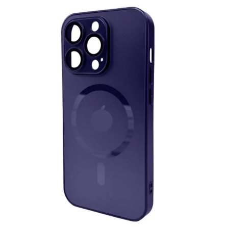 Чехол для телефона AG Glass Matt Frame Color MagSafe Logo for Apple iPhone 14 Pro Deep Purple