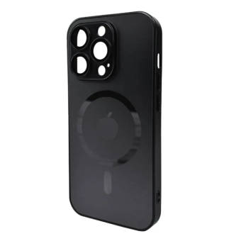 Изображение Чехол для телефона AG Glass Matt Frame Color MagSafe Logo for Apple iPhone 14 Pro Graphite Black