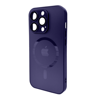 Изображение Чехол для телефона AG Glass Matt Frame Color MagSafe Logo for Apple iPhone 14 Pro Max Deep Purple