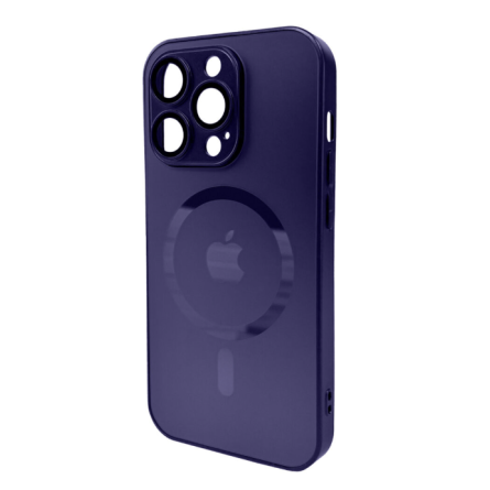 Чехол для телефона AG Glass Matt Frame Color MagSafe Logo for Apple iPhone 14 Pro Max Deep Purple