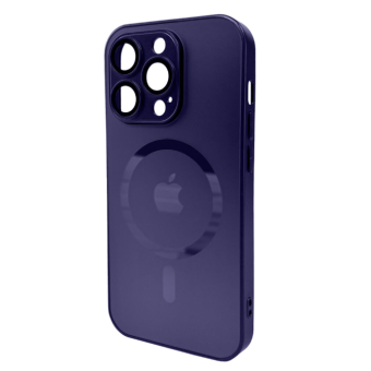 Изображение Чехол для телефона AG Glass Matt Frame Color MagSafe Logo for Apple iPhone 15 Deep Purple