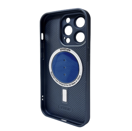 Чохол для телефона AG Glass Matt Frame Color MagSafe Logo for Apple iPhone 15 Navy Blue фото №2