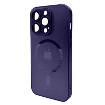 Изображение Чехол для телефона AG Glass Matt Frame Color MagSafe Logo for Apple iPhone 15 Pro Max Deep Purple