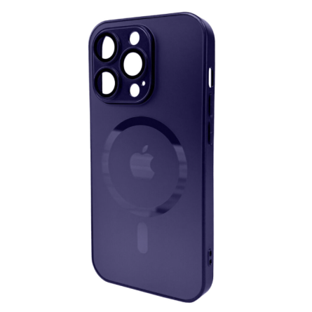 Чохол для телефона AG Glass Matt Frame Color MagSafe Logo for Apple iPhone 15 Pro Max Deep Purple