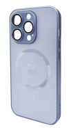 Чехол для телефона AG Glass Matt Frame Color MagSafe Logo for Apple iPhone 15 Pro Max Sierra Blue