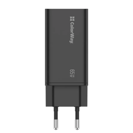 СЗУ Colorway GaN3 Pro Power Delivery (USB-A   2 USB TYPE-C) (65W) чорне фото №5