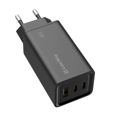 СЗУ Colorway GaN3 Pro Power Delivery (USB-A   2 USB TYPE-C) (65W) чорне фото №4