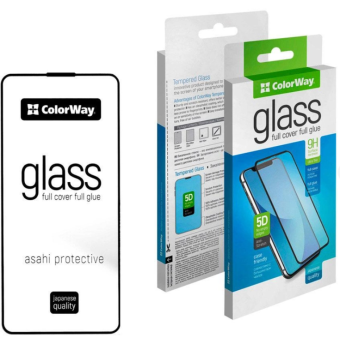 Изображение Защитное стекло Colorway 9H FC glue Apple iPhone 15 Pro black (CW-GSFGAI15P-BK)