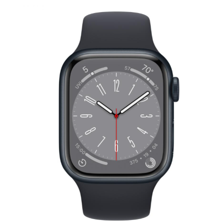 Смарт-часы Apple Watch 8 GPS 41mm Midnight Aluminium with Midnight Sport Band M/L (MNU83)