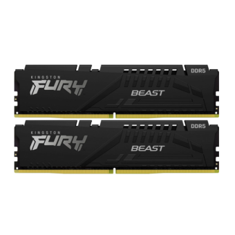 Зображення Модуль пам'яті для комп'ютера Kingston Fury (ex.HyperX) DDR5 32GB (2x16GB) 5200 MHz Beast Black (KF552C40BBK2-32)