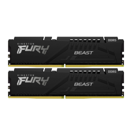 Модуль пам'яті для комп'ютера Kingston Fury (ex.HyperX) DDR5 32GB (2x16GB) 5200 MHz Beast Black (KF552C40BBK2-32)