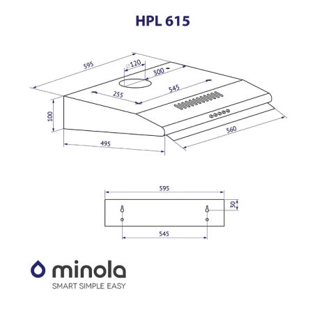 Витяжки Minola HPL 615 WH фото №11