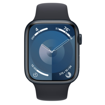 Изображение Смарт-часы Apple Watch Series 9 GPS 45mm Midnight Aluminium Case with Midnight Sport Band - S/M (MR99