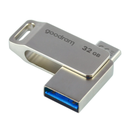 Флешка Goodram 32GB ODA3 Silver USB 3.0 / Type-C (ODA3-0320S0R11) фото №3