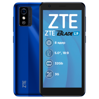 Зображення Смартфон ZTE BLADE L9 1/32 GB Blue
